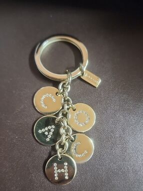 Coach Crystal Letters Keychain With Micro Made In Tag